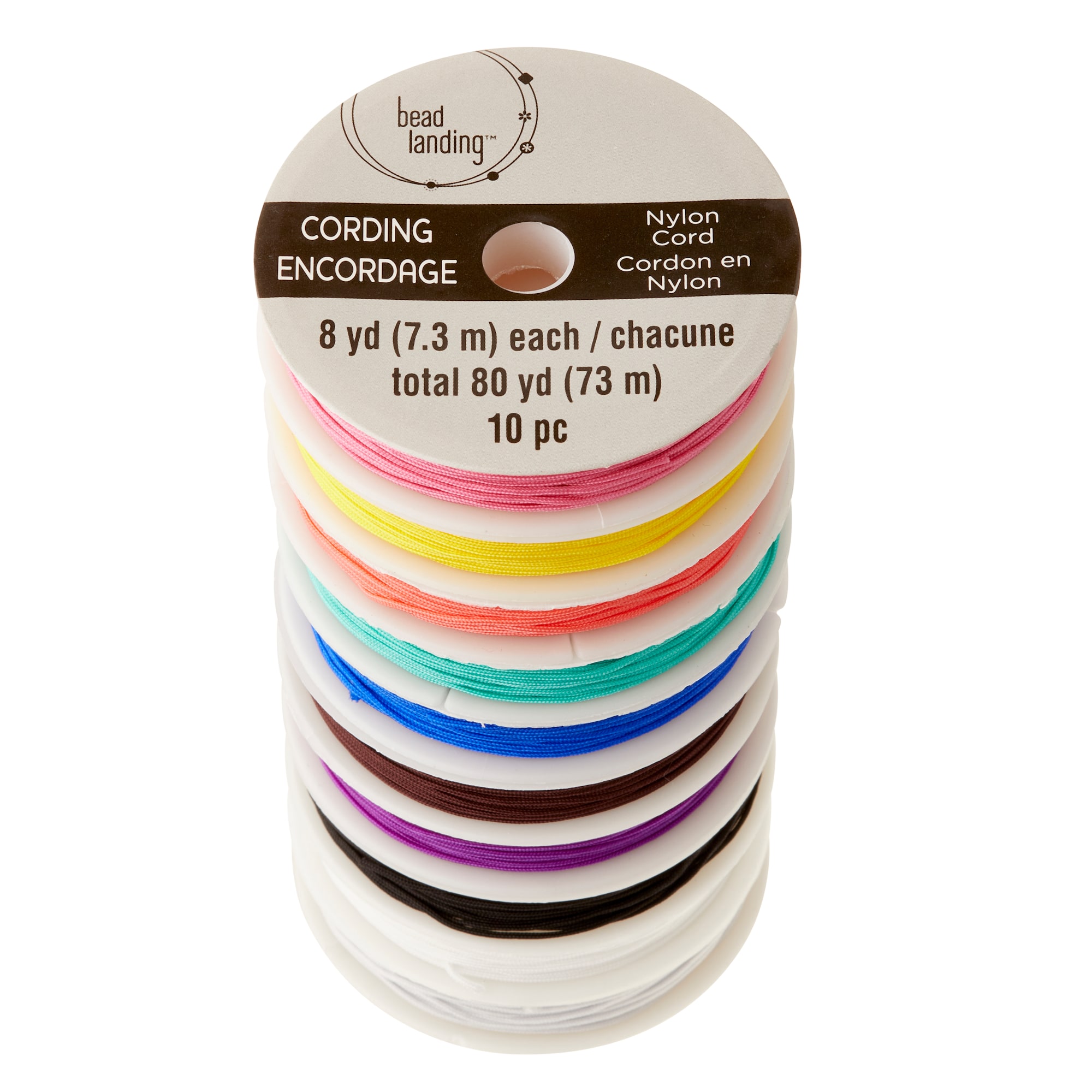 12 Packs: 10 ct. (120 total) 1mm Nylon Cording Value Pack by Bead Landing™